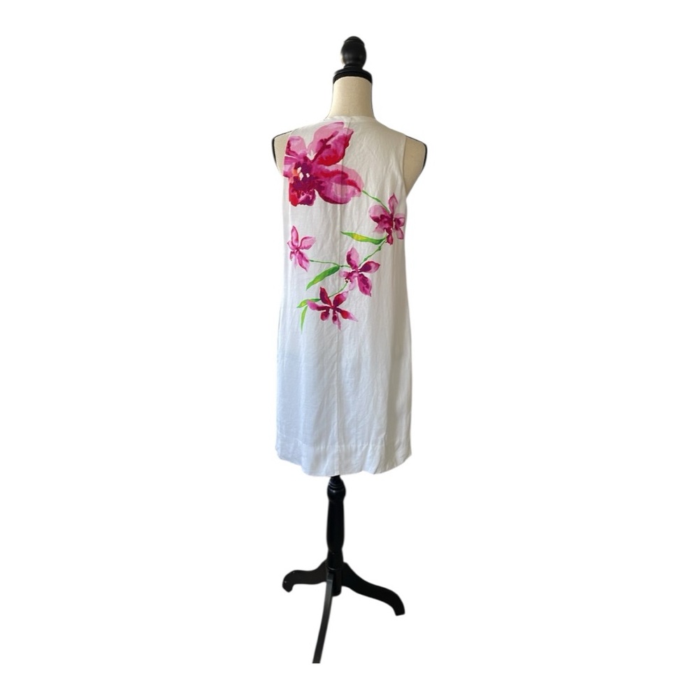 Tommy Bahama Asymmetrical White and Pink Resort Sundress Size (XS) - Picture 5 of 7